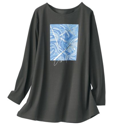 BELLUNA（ベルーナ）の「一枚で着映えるデコラＴ（長袖）（チュニック）」