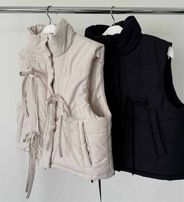 「リボンフェイクダウンベスト（ベスト）」｜詳細画像