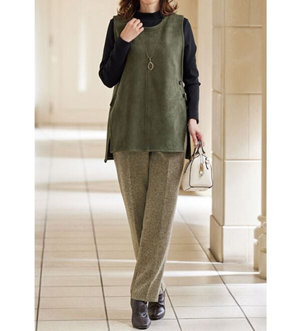 BELLUNA（ベルーナ）の「【尾州】日本製ウール混パンツ（フルレングスパンツ）」｜詳細画像