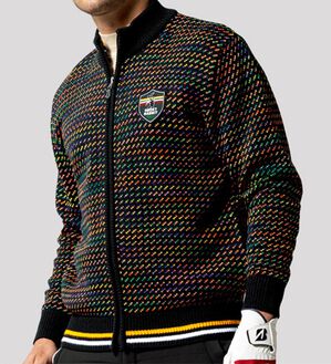 「＜ロッキーラビット＞ウール入りレインボージャケット（メンズニット・セーター）」｜詳細画像