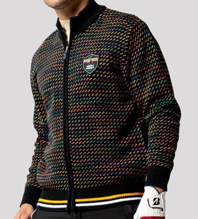 「＜ロッキーラビット＞ウール入りレインボージャケット（メンズニット・セーター）」