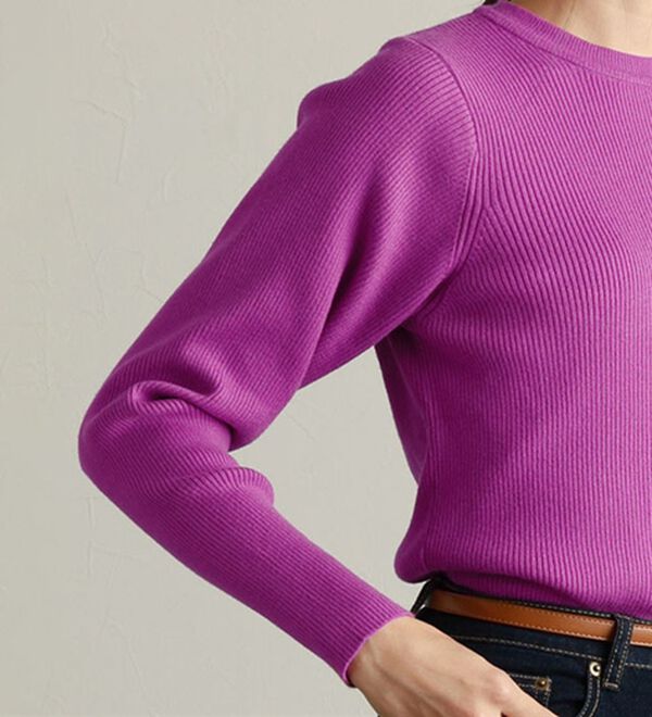 Pierrot（ピエロ）の「クルーネックリブニット（ニット・セーター）」｜詳細画像