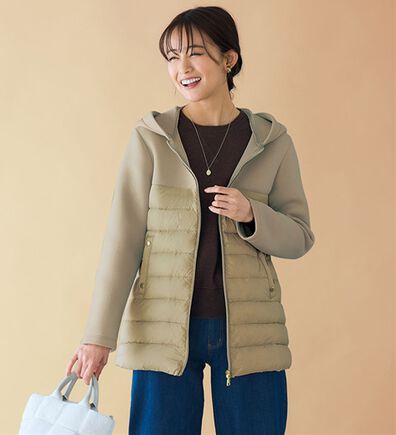 BELLUNA（ベルーナ）の「【ＦｕｗａｉｒＬｉｇｈｔ】異素材切替軽量ダウンジャケット（ダウンコート・ジャケット・ベスト）」