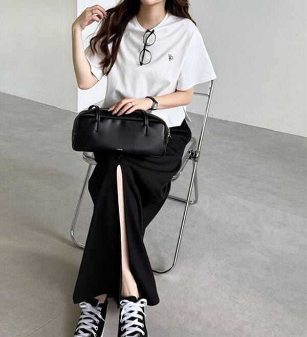 GeeRA（ジーラ）の「フロントスリットスウェットナロースカート（ロングスカート）」｜詳細画像