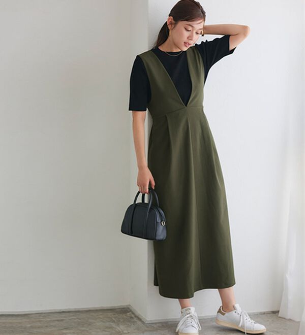 Pierrot（ピエロ）の「ウエストマークジャンパースカート（ジャンパースカート）」｜詳細画像