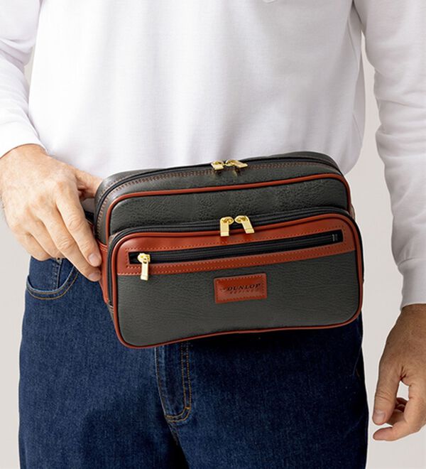 「＜ダンロップ・リファインド＞豊岡製２ＷＡＹ多機能ウエストバッグ（メンズボディバッグ・ウエストポーチ）」｜詳細画像