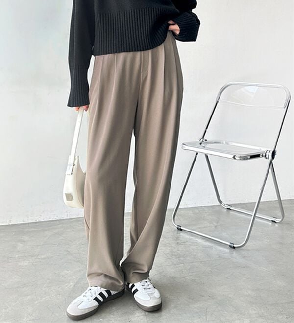 GeeRA（ジーラ）の「【再入荷】オンオフ着られる！カーブパンツ（フルレングスパンツ）」｜詳細画像