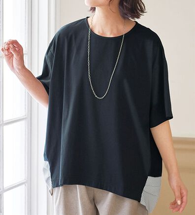 BELLUNA（ベルーナ）の「異素材チュニック（カットソー）」