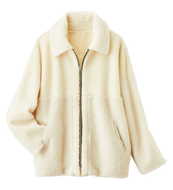 ルフラン（ルフラン）の「ボア切替デザインコート（ショートコート）」｜詳細画像