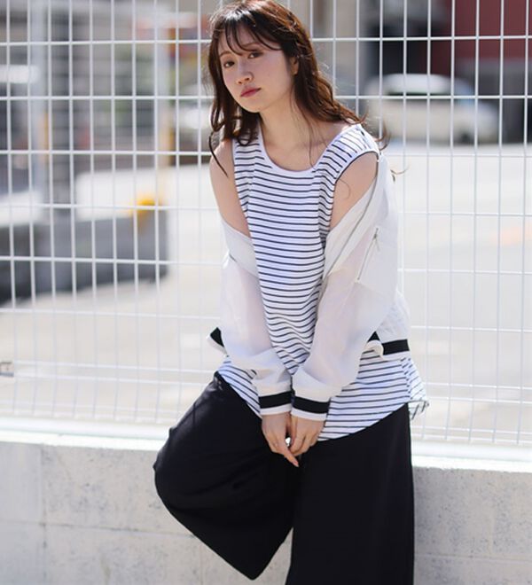 A HAPPY MARILYN（アハッピーマリリン）の「【Ｍ～８Ｌ／選べる裾】【接触冷感・吸水速乾】さらさらタンクトップ（タンクトップ・キャミソール）」｜詳細画像