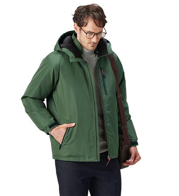 「＜コムルヴァン・オム＞暖ＤＡＮスマートダウン（メンズジャケット）」｜カーキ