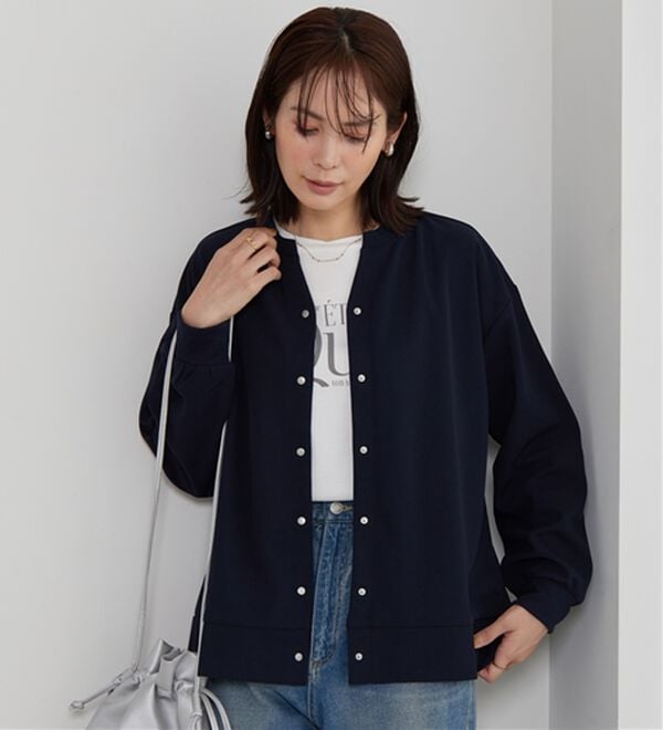 BELLUNA（ベルーナ）の「ジョーゼット素材スキッパーカーディガン（その他カーディガン）」｜詳細画像