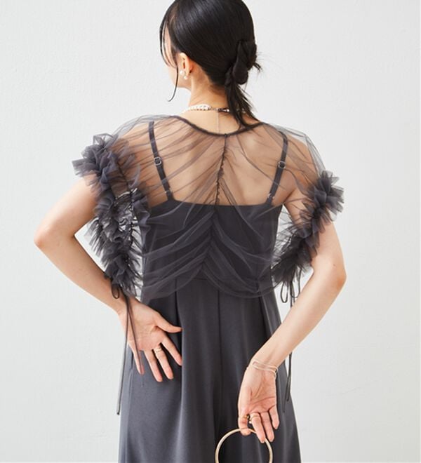 RANAN（ラナン）の「マルチWAYフリルチュールボレロセットパンツドレス（その他ワンピース）」｜詳細画像