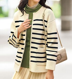 BELLUNA（ベルーナ）の「ランタンスリーブ軽量ニットジャケット（その他ジャケット）」｜詳細画像