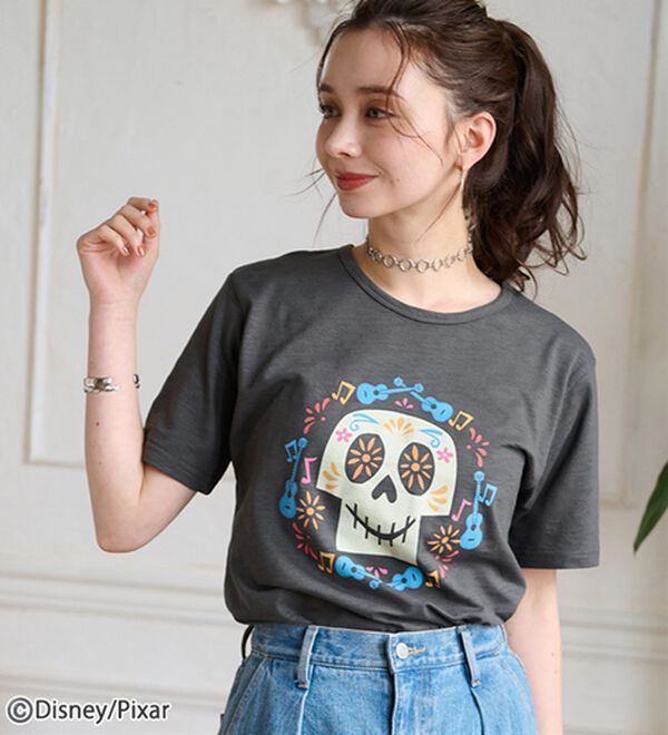 「＜Ｄｉｓｎｅｙ＞キャラクタープリントヴィンテージ風Ｔシャツ（チュニック）」｜詳細画像