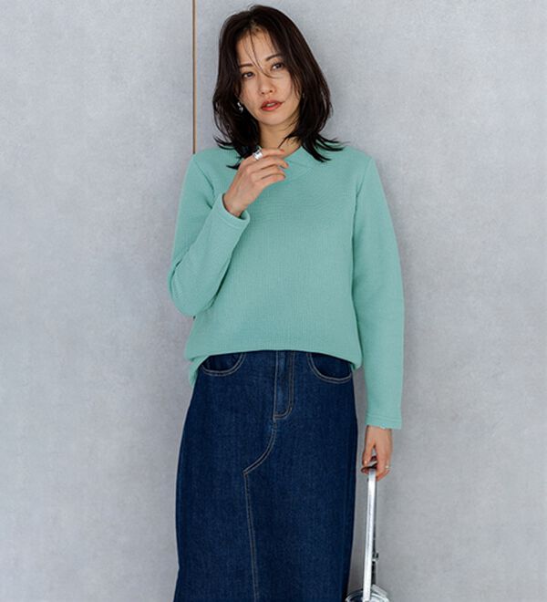 BELLUNA（ベルーナ）の「【静電気防止】ニットが苦手な方にも優しいプルオーバー（カットソー）」｜詳細画像