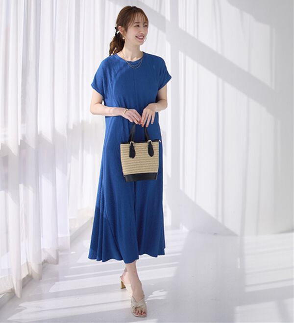 alotta（アロッタ）の「【４つの機能付】ひんやり楽ちん快適！フレアーワンピース（カットソーワンピース）」｜詳細画像