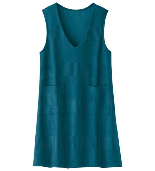 BELLUNA（ベルーナ）の「【２枚組】ジャカード素材切替デザインジャンパースカート（ジャンパースカート）」｜詳細画像