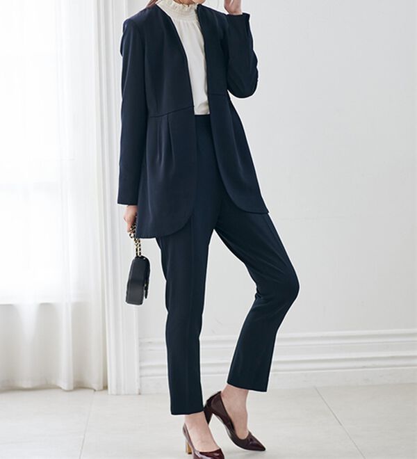 RANAN（ラナン）の「＜２点セット＞ラウンドヘムジャケットセットアップ（パンツスーツ）」｜詳細画像