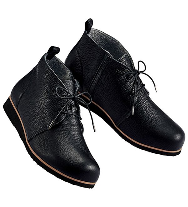 ルフラン（ルフラン）の「フィグリーノ　やわらかレザーのチャッカーブーツ（ブーツ）」｜ブラック