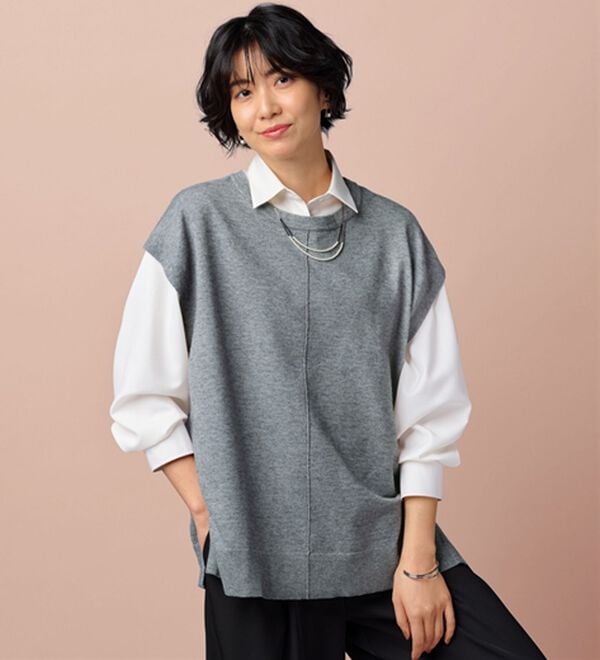 BELLUNA（ベルーナ）の「着回し自在！ニットベストアンサンブル（アンサンブル）」｜詳細画像