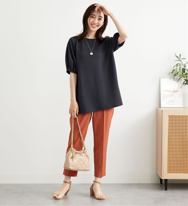 BELLUNA（ベルーナ）の「ポコポコ素材ふんわり袖チュニック（チュニック）」｜詳細画像