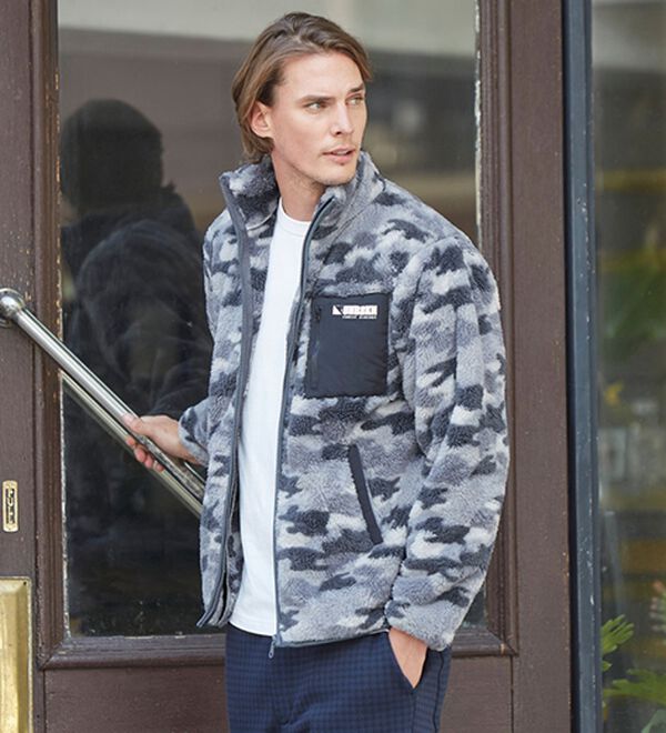 軽くて暖か総柄ボアブルゾン - ベルーナ【公式】 