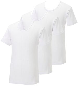 「【３枚組】温もり工房）　肌側綿１００％しっとり暖かインナー（メンズ肌着・インナーウェア）」｜オフホワイト3枚組 半袖丸首