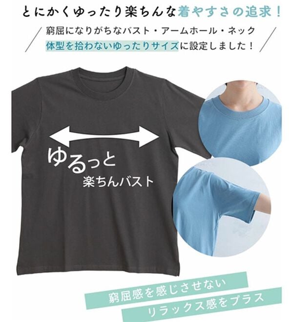A HAPPY MARILYN（アハッピーマリリン）の「【Ｌ～８Ｌ】ＵＳＡコットン１００％ベーシックＴシャツ（Tシャツ）」｜詳細画像