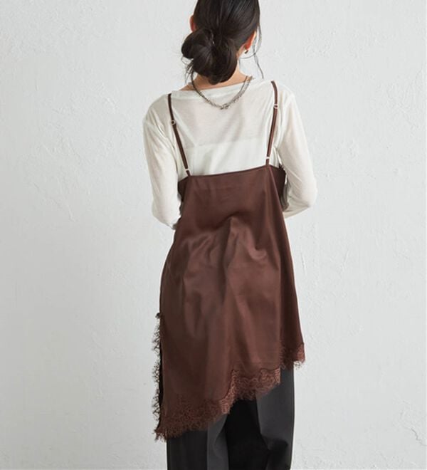 RANAN（ラナン）の「アシメレースサテンチュニック（チュニック）」｜詳細画像
