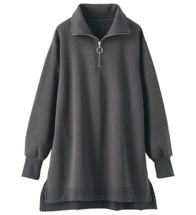 BELLUNA（ベルーナ）の「あったかキレイ！大人のハーフジップチュニック（チュニック）」