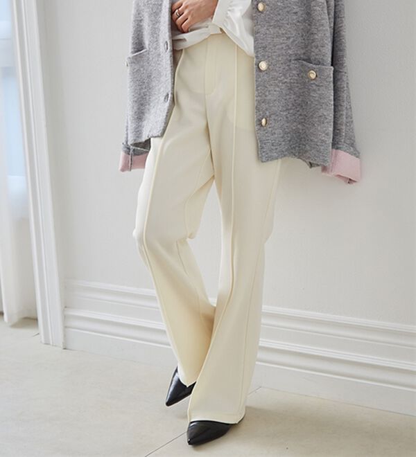 RANAN（ラナン）の「美脚見えツイルフレアーパンツ（フルレングスパンツ）」｜詳細画像