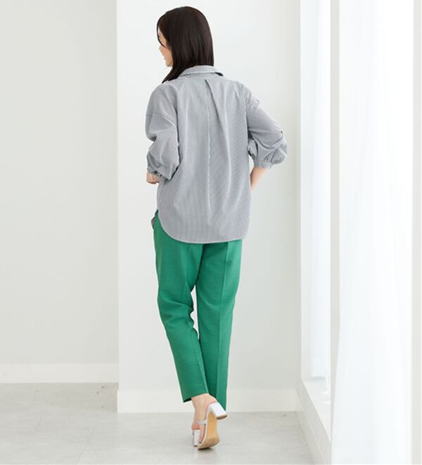 BELLUNA（ベルーナ）の「【新色追加】袖タックデザインスキッパーシャツ（シャツ）」｜詳細画像