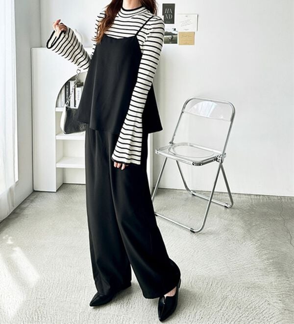 GeeRA（ジーラ）の「セットアップ風キャミソールサロペット（オールインワン）」｜詳細画像