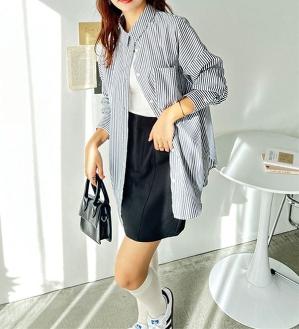 GeeRA（ジーラ）の「アソート柄オーバーサイズシャツ（シャツ）」｜詳細画像