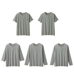 「【男女兼用】綿混ポケット付きＴシャツ（メンズシャツ）」｜モクグレー