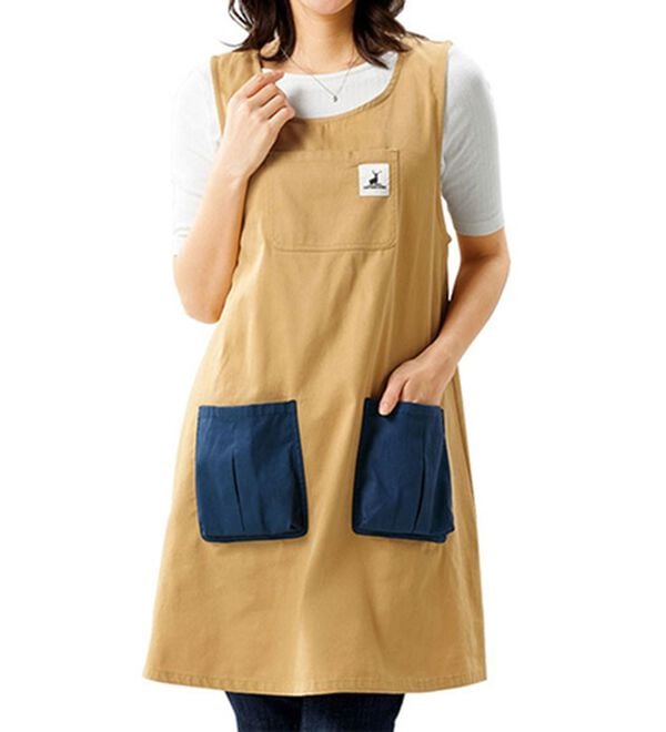 ルフラン（ルフラン）の「アウトドアにも活躍！燃え広がりにくい素材のエプロン（エプロン）」｜ベージュ