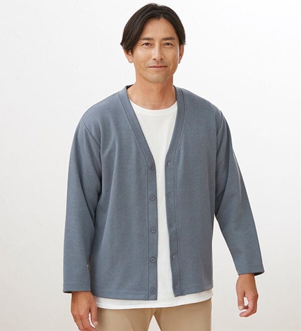 「＜シンプル＆プラス＞毎日活躍！お買得カーディガン（メンズカーディガン）」｜詳細画像
