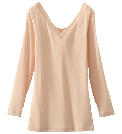 LAVIENNE（ラヴィエンヌ）の「お買得！着ぶくれしにくいあったかＶネックインナー（肌着・インナーウェア）」