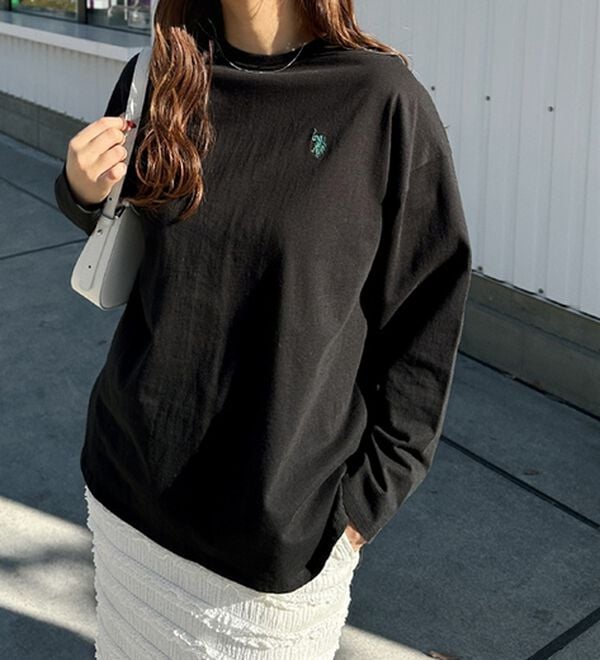 GeeRA（ジーラ）の「【Ｕ．Ｓ．ＰＯＬＯ ＡＳＳＮ】オーバーサイズ刺しゅうロンＴ（カットソー）」｜詳細画像