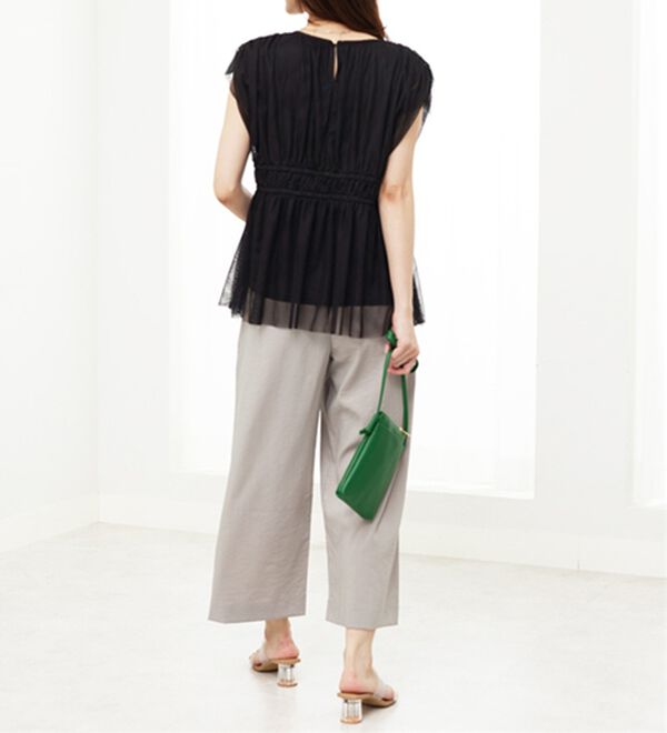 BELLUNA（ベルーナ）の「チュール使いギャザーデザインブラウス（ブラウス）」｜詳細画像