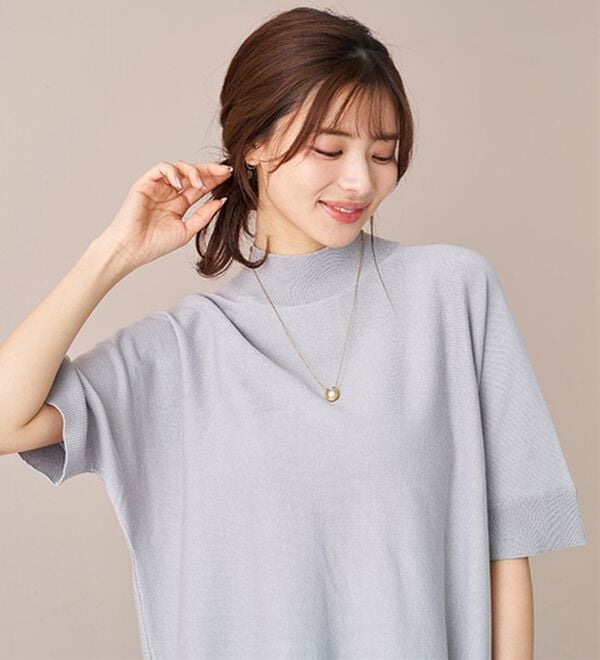 BELLUNA（ベルーナ）の「ガシガシ洗える！涼しげ夏用ドルマンニット（ニット・セーター）」｜詳細画像