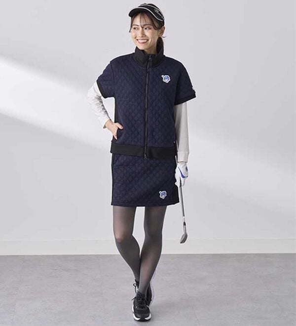 BELLUNA（ベルーナ）の「【タキシードサム】リブ切替キルト風スカート（ミニスカート）」｜詳細画像