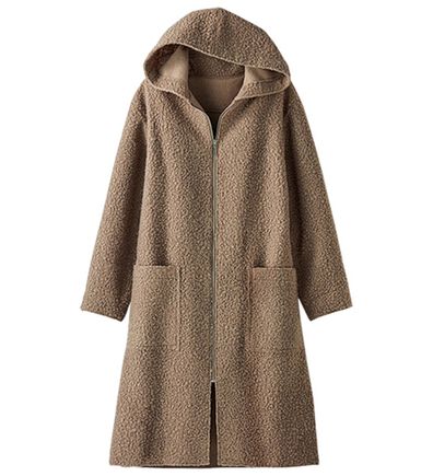 BELLUNA（ベルーナ）の「ブークレー素材フードコーディガン（アンサンブル）」