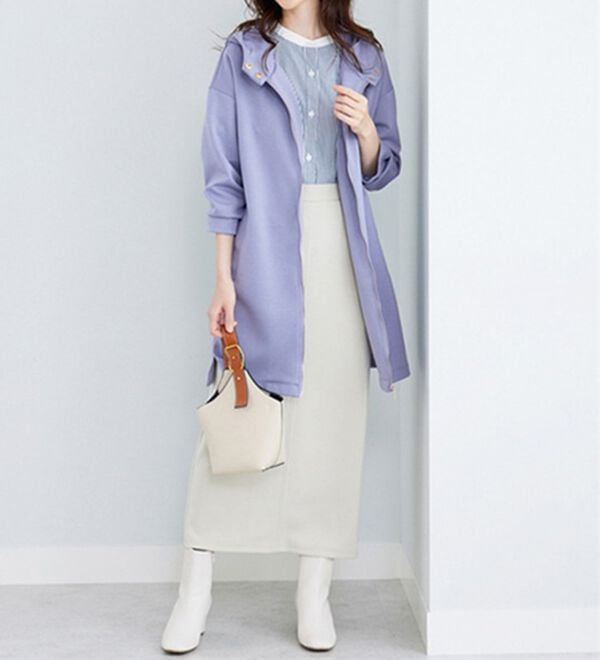 BELLUNA（ベルーナ）の「衿デザインロング丈パーカー（パーカー）」｜詳細画像