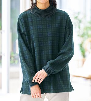 BELLUNA（ベルーナ）の「まるで着る毛布！静電防止付裏ファーニットリブトレーナー（トレーナー・スウェット）」｜詳細画像