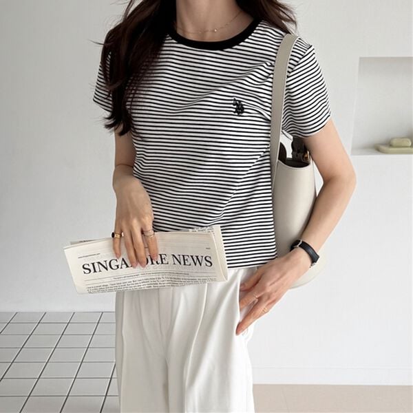 GeeRA（ジーラ）の「【ＵＳ．ＰＯＬＯ．ＡＳＳＮ】汗染み防止ミニＴシャツ（Tシャツ）」｜詳細画像