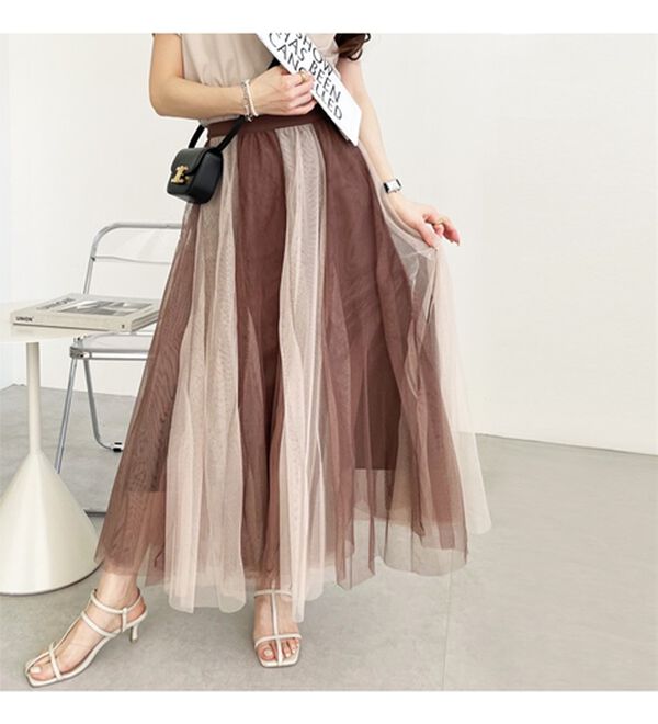 GeeRA（ジーラ）の「フレアーチュールロングスカート（ロングスカート）」｜詳細画像