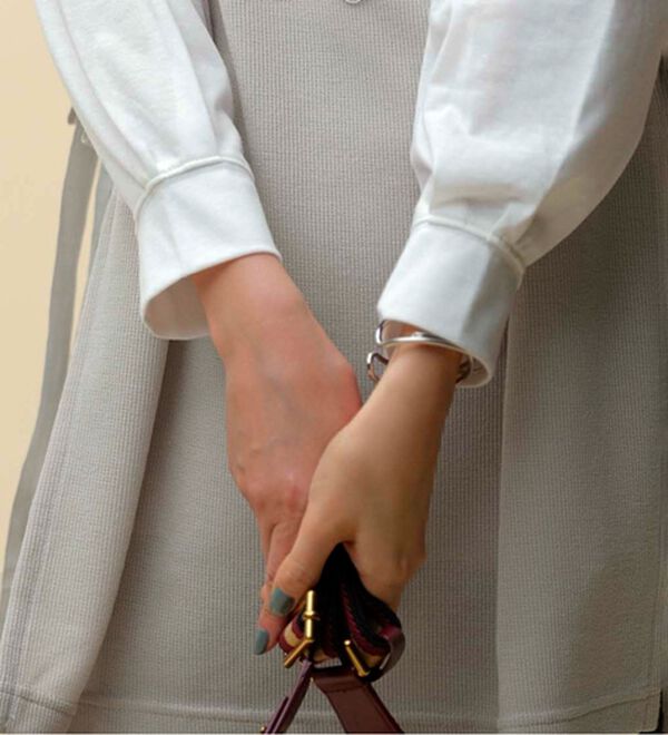 BELLUNA（ベルーナ）の「あぜ素材サイドリボン使いベストアンサンブル（アンサンブル）」｜詳細画像