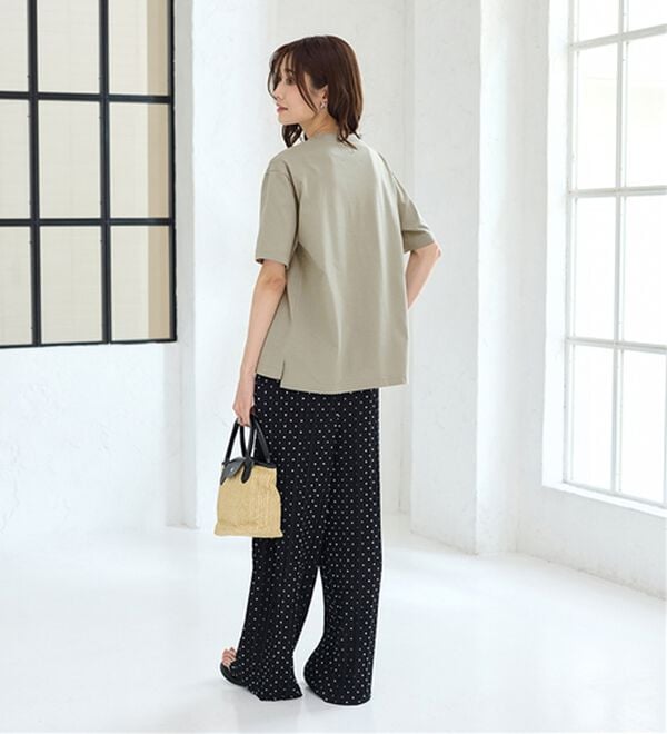 BELLUNA（ベルーナ）の「【汗ジミ対策◎】＜エアリーアイスコットン＞オーバーサイズＴシャツ【選べる袖丈】（カットソー）」｜詳細画像